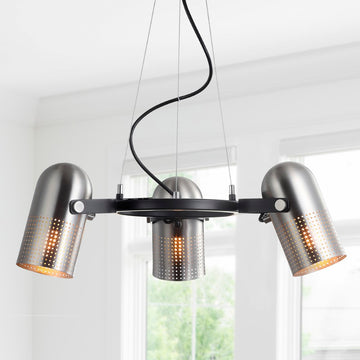 Loki 22" Adjustable Metal LED Chandelier - JONATHAN Y